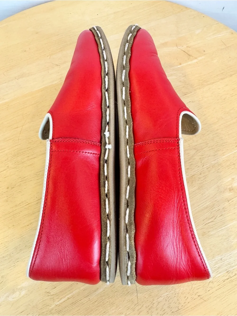 Sabah | Red Leather Pull-On Loafer, EU 39